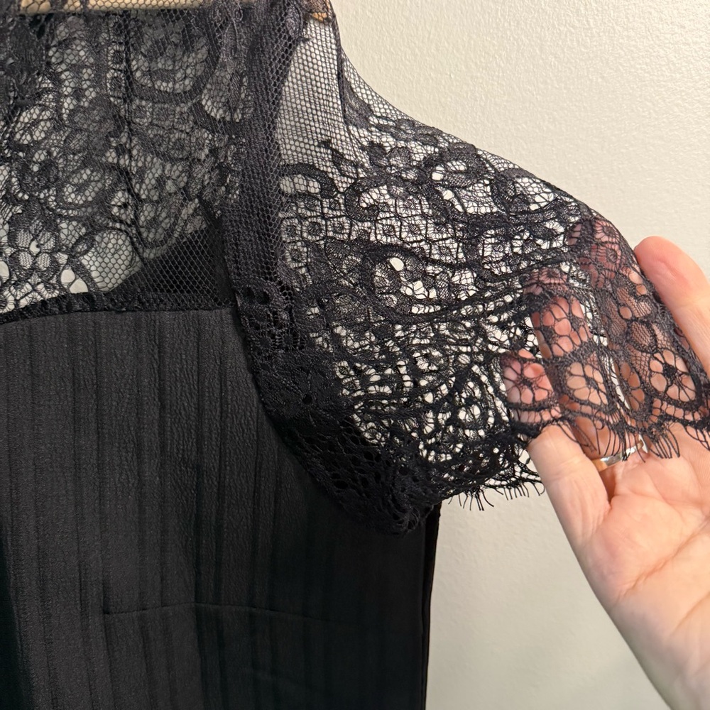 Black Blouse with Lace Detail - Picture 5 of 9
